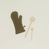 Simple Linen Oven Mitts (Ivory)