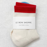 Color Block Girlfriend Socks (Blue Red)