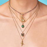 Axis Necklace (Pastel 18in / 18K Gold Plated Stainless Steel)