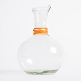 Handblown Glass Carafe (Orange Swirl)