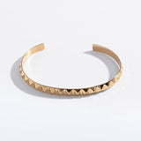 Pyramid Spike Cuff Bracelet: Wide