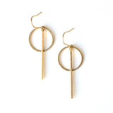 Brass Axis Earrings