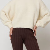 Balloon Sleeve Sweater Supreme Alpaca (Cream)