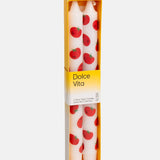 Tomato Set of 2 Taper Candles