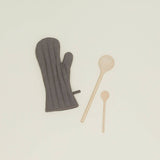 Simple Linen Oven Mitts (Blush)