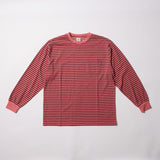 Pigment Stripe Long Sleeve (Red)