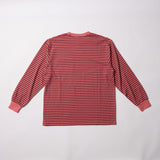 Pigment Stripe Long Sleeve (Red)