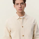 Herringbone Overshirt (Ivory)