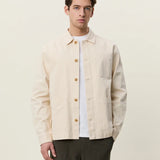 Herringbone Overshirt (Ivory)