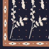 "kickin' up dust" cotton voile bandana - deep navy