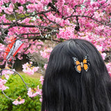 Mini Monarch Claw Hair Clip (Orange)