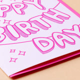 Birthday Banner Letterpress Greeting Card