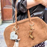 Frenchie Dog Breed Bag Charm + Keychain