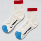 Color Block Girlfriend Socks (Blue Red)