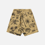 Sand Jungle Toile Twill Pleated Track Short