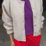 Amélie Alpaca Cardigan (Smoke)