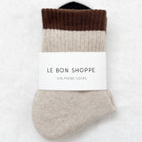 Color Block Girlfriend Socks (Black Coffee)