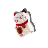 Hand-painted Lucky Cat Claw Hair Clip