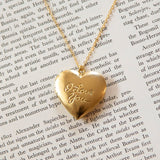 Vintage 'I Love You' Heart Locket Necklace: 16"