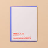 Happy New Home Letterpress Food Icons Housewarming Card