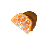 Hand-painted Citrus Slice Claw Hair Clip | Eco-Friendly: Orange