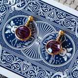 Vintage Amethyst Purple Swarovski Crystal Earrings