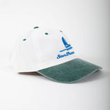 Sail Boat Cap (Cream & Green)