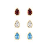 Blood, Sweat, & Tears Stud Set (Rhodium Plated)