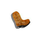 Hand-painted Western Cowboy Boot Claw Hair Clip (Brown)