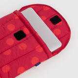 Puffy Laptop Sleeve 16" (Red Polka Dot)