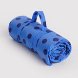 Puffy Picnic Blanket (Blue Polka Dot)