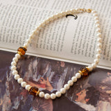 Vintage Pearl & Topaz Necklace