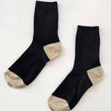 Her Glow Socks (Black/Gold)