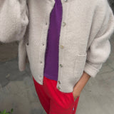 Amélie Alpaca Cardigan (Smoke)