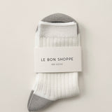 Her Glow Socks (White/Silver)