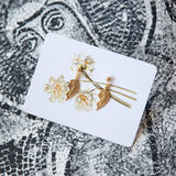 Vintage Gold Broken Heart Earrings