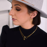 Brass Axis Earrings