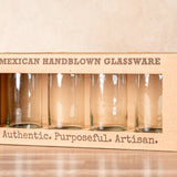 Handblown Mexican Highball Glasses (Clear)