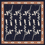 "kickin' up dust" cotton voile bandana - deep navy