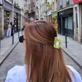 Hand-painted Mini Matcha Claw Hair Clip | Eco-Friendly