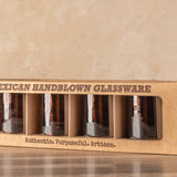 Handblown Mexican DOF Glasses (Tamarind)