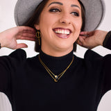 Brass Axis Earrings