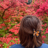 Mini Monarch Claw Hair Clip (Orange)