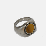 Reversible Tiger Eyes // Onyx Men Ring