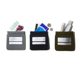 COIN CARD HOLDER: Light Gray/Orange