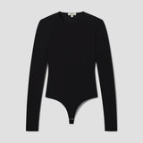 The Aura Long Sleeve Bodysuit in Black