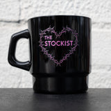Milk Glass Stockist Diner Mug (Black Heart)
