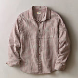 Classic Stretch Selvage Shirt (Burg/Blue Gingham)