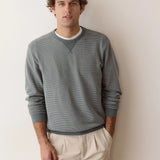 Relaxed Cloud 9 Terry Crewneck (Balsam Green Stripe)