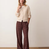 Lucy Drawstring Pant (Chocolate Polka Dot)